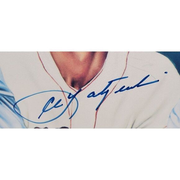 Carl Yastrzemski Signed Prints 3 Matted Together & On Foam Board JSA COA - Picture 6 of 12
